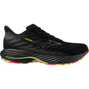 Mizuno Wave Rider 28 (Unisex) - Black/Silver/Sunny Lime yellow running shoes