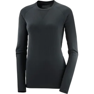 Women's Sense Aero Seamless Tee (Deep Black) Cool Edge