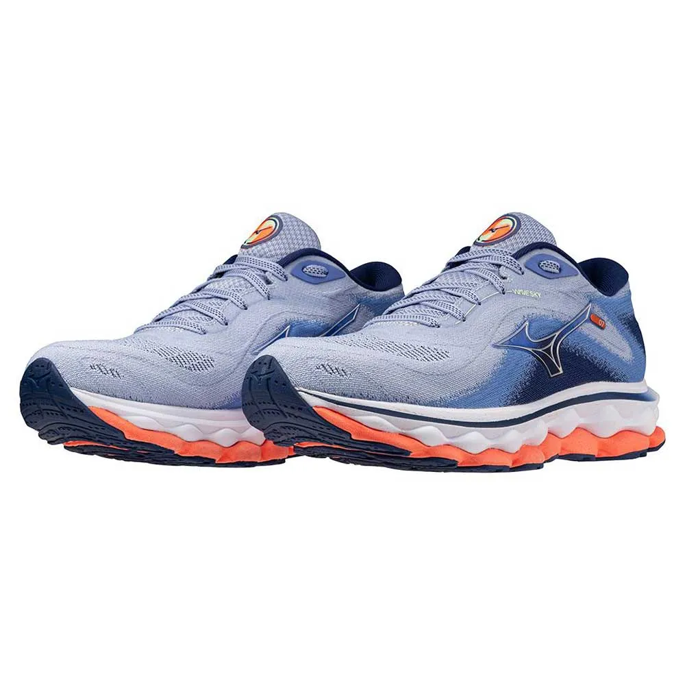 Winter - running Women's Wave Sky 7 Running Shoe - Blue Heron/Silver - Regular (B)