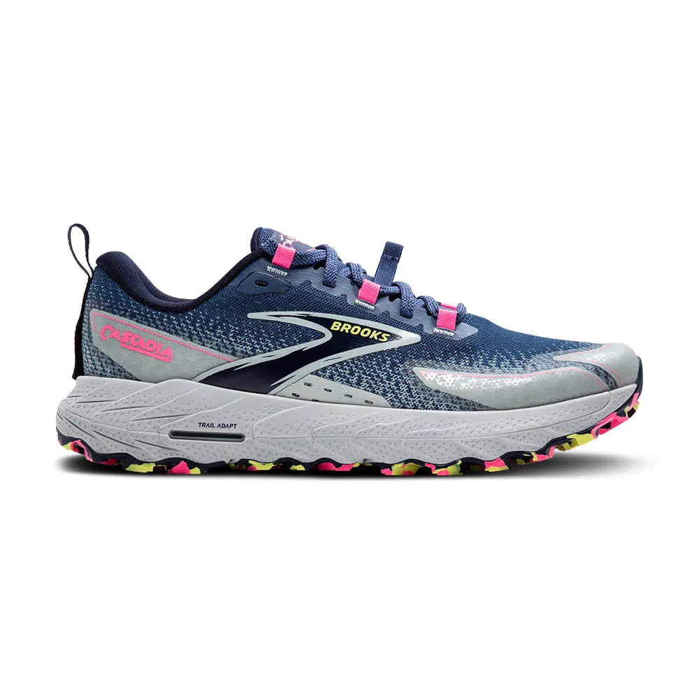 Brooks Cascadia 18 (Womens) - Oceana/Pearl Blue/Pink Dynamic Fit Collar