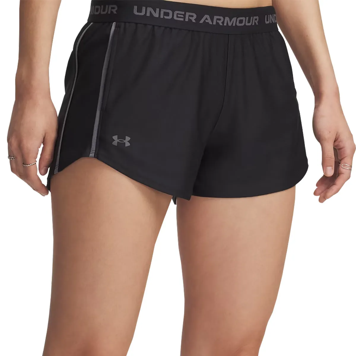 Run Ready Poolside Wear Under Armour Play Up 3 Inch Womens Running Shorts - Black