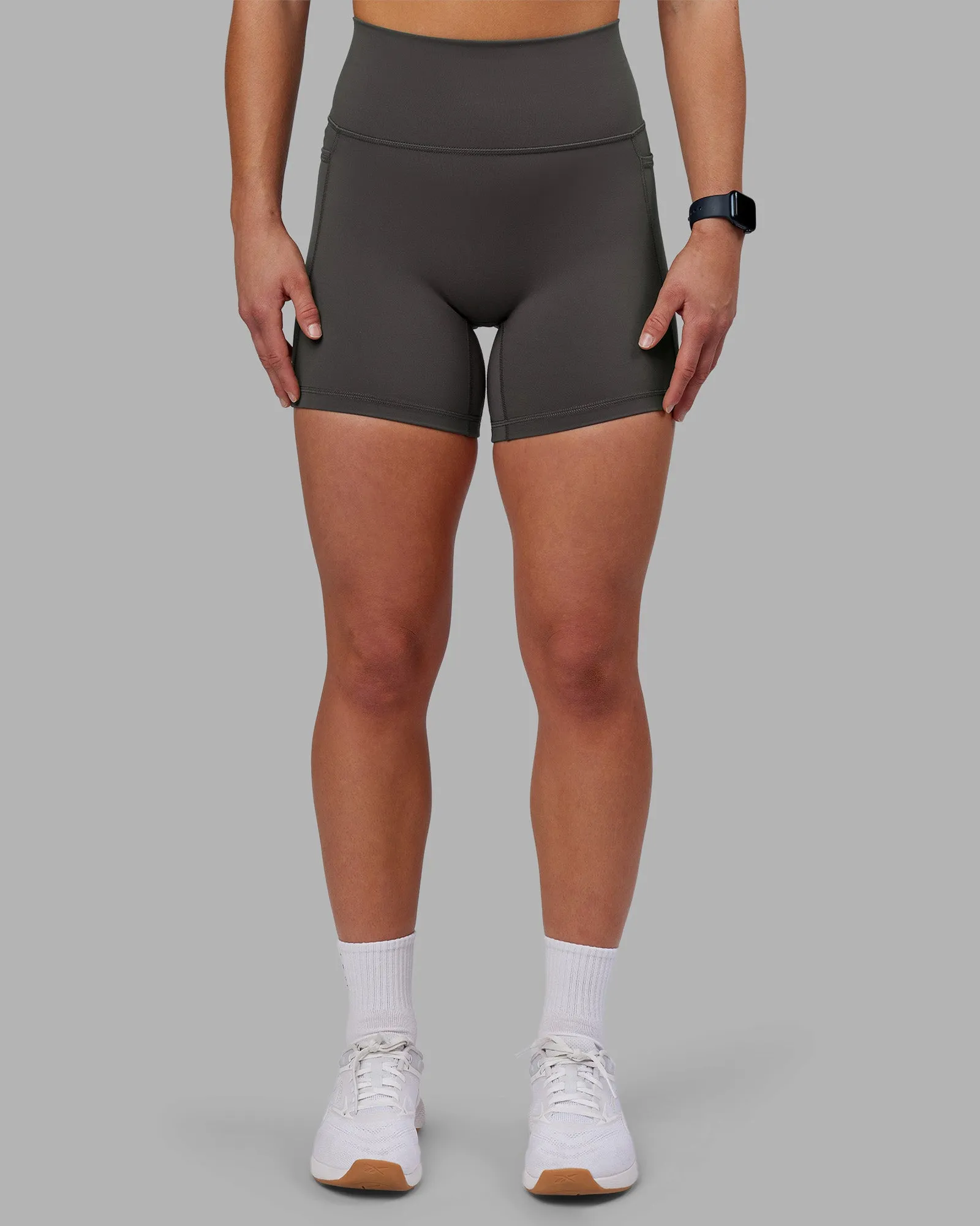 Fusion Ultra High-Rise 6" Short Pockets - Dark Storm Tailored Fit Squat Proof