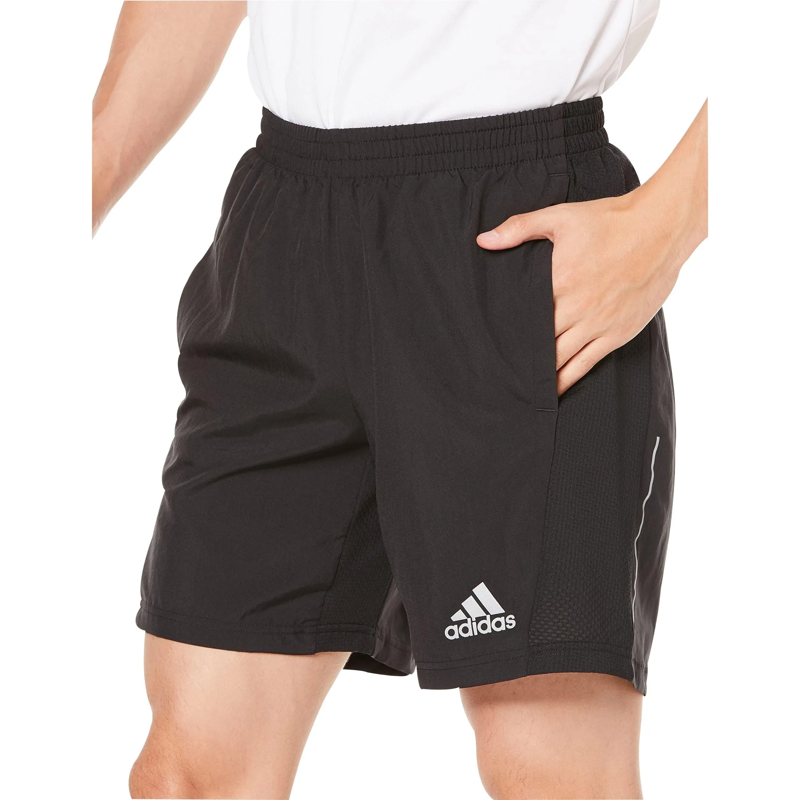 adidas Own The Run Cooler 7 Inch Mens Running Shorts - Black Basic Stretch