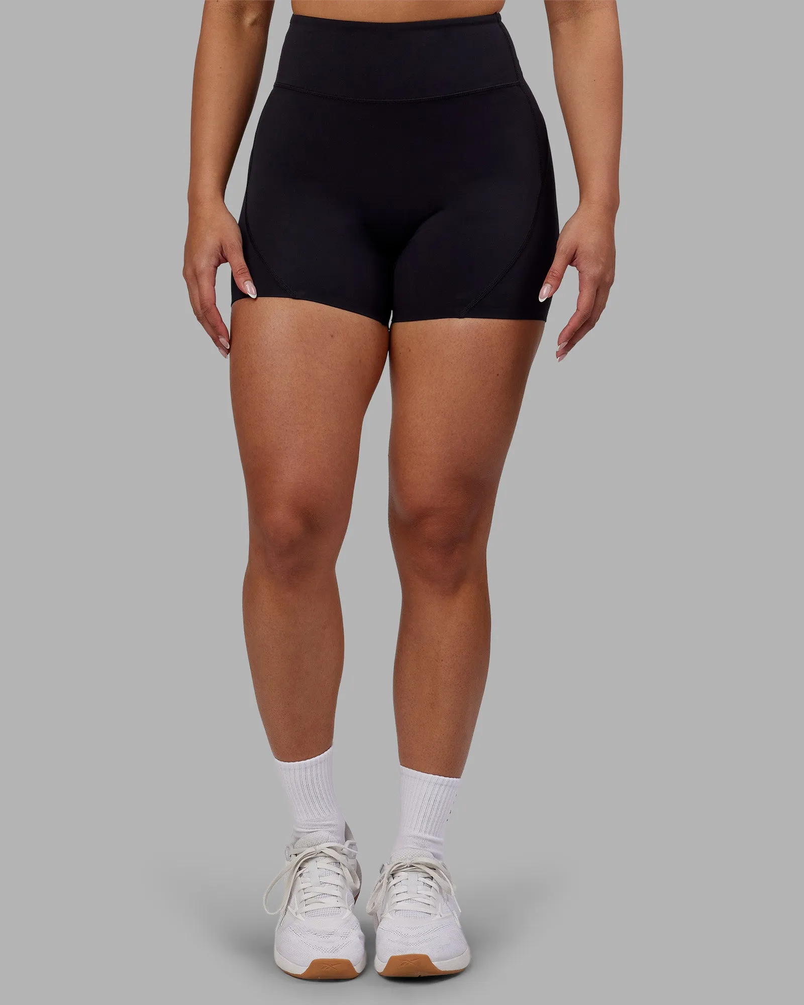 Breathable Waist Yoga Class Comfort Seeker Rhythm Elixir Ultra High-Rise 4" Short - Black