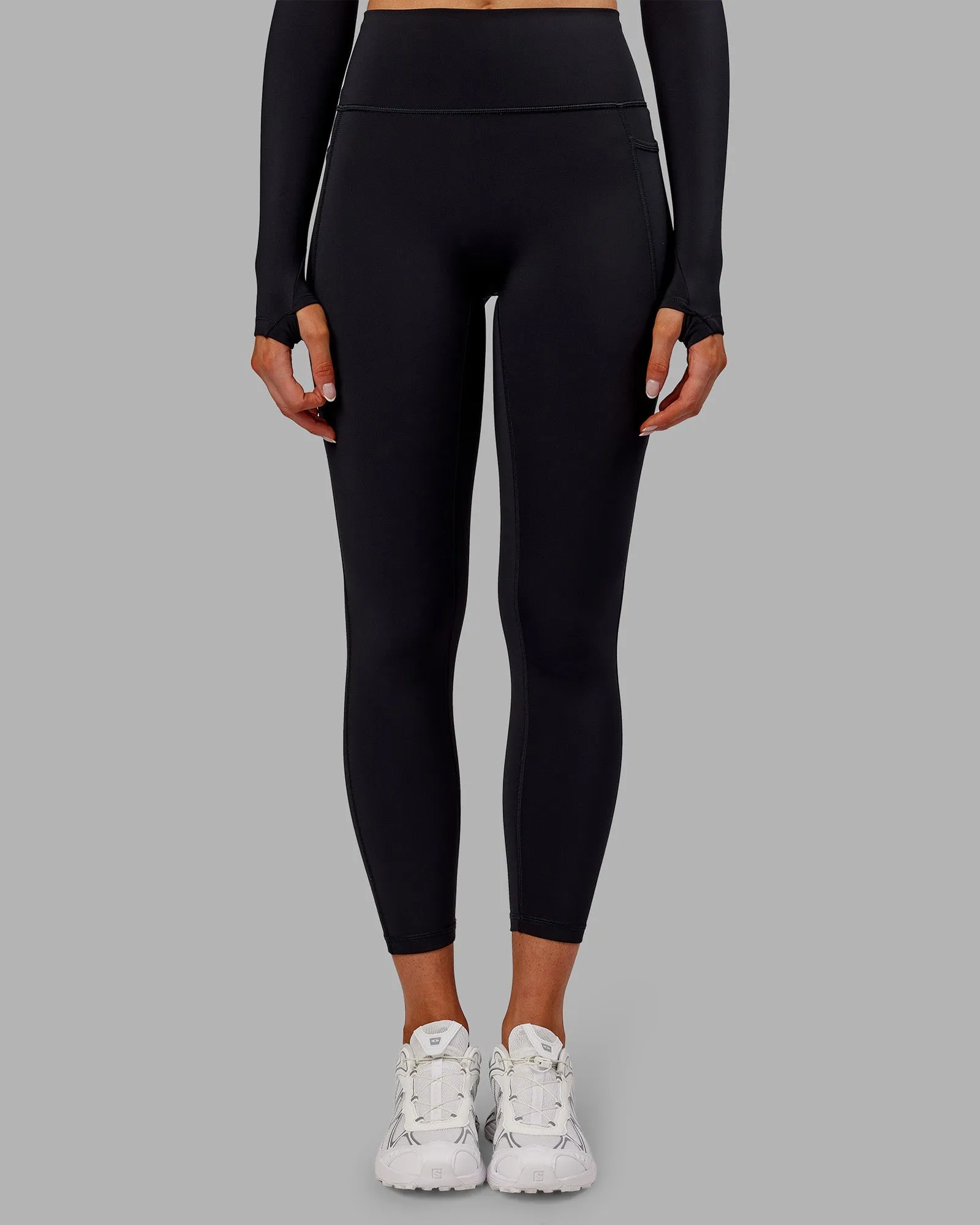 Fusion Thermal Ultra High-Rise 7/8 Legging Pockets - Black Invisible Waist