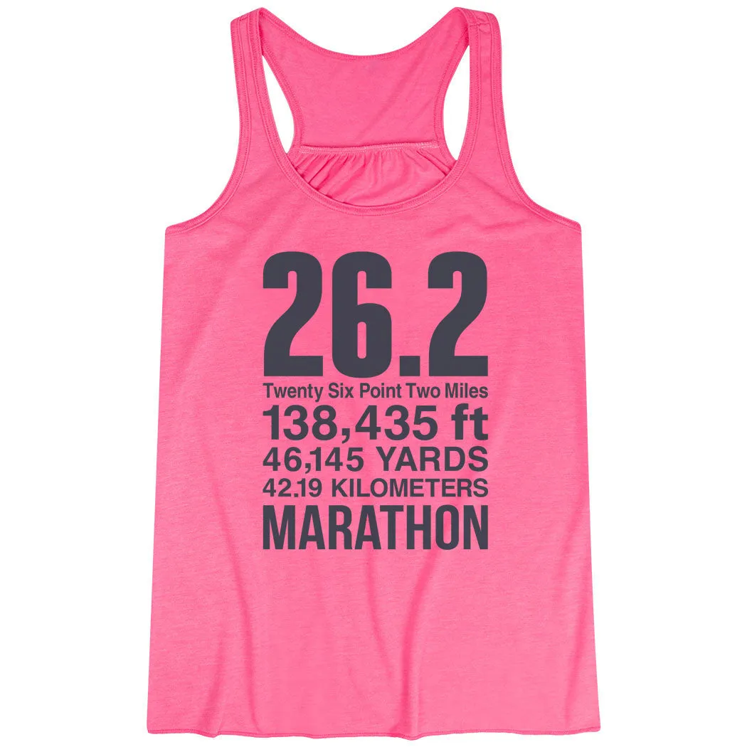 long term storage Flowy Racerback Tank Top - 26.2 Math Miles