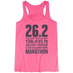 long term storage Flowy Racerback Tank Top - 26.2 Math Miles