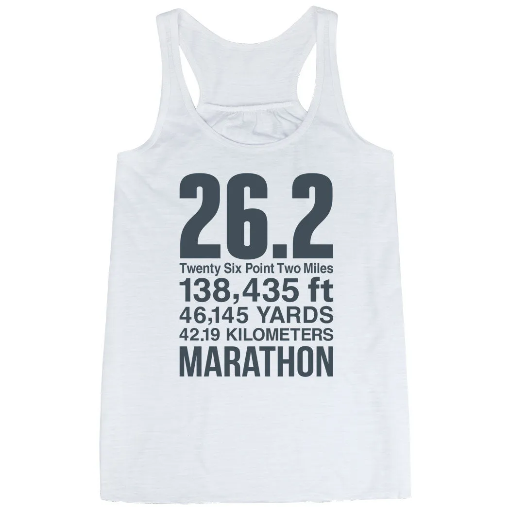 Flowy Racerback Tank Top - 26.2 Math Miles closed space