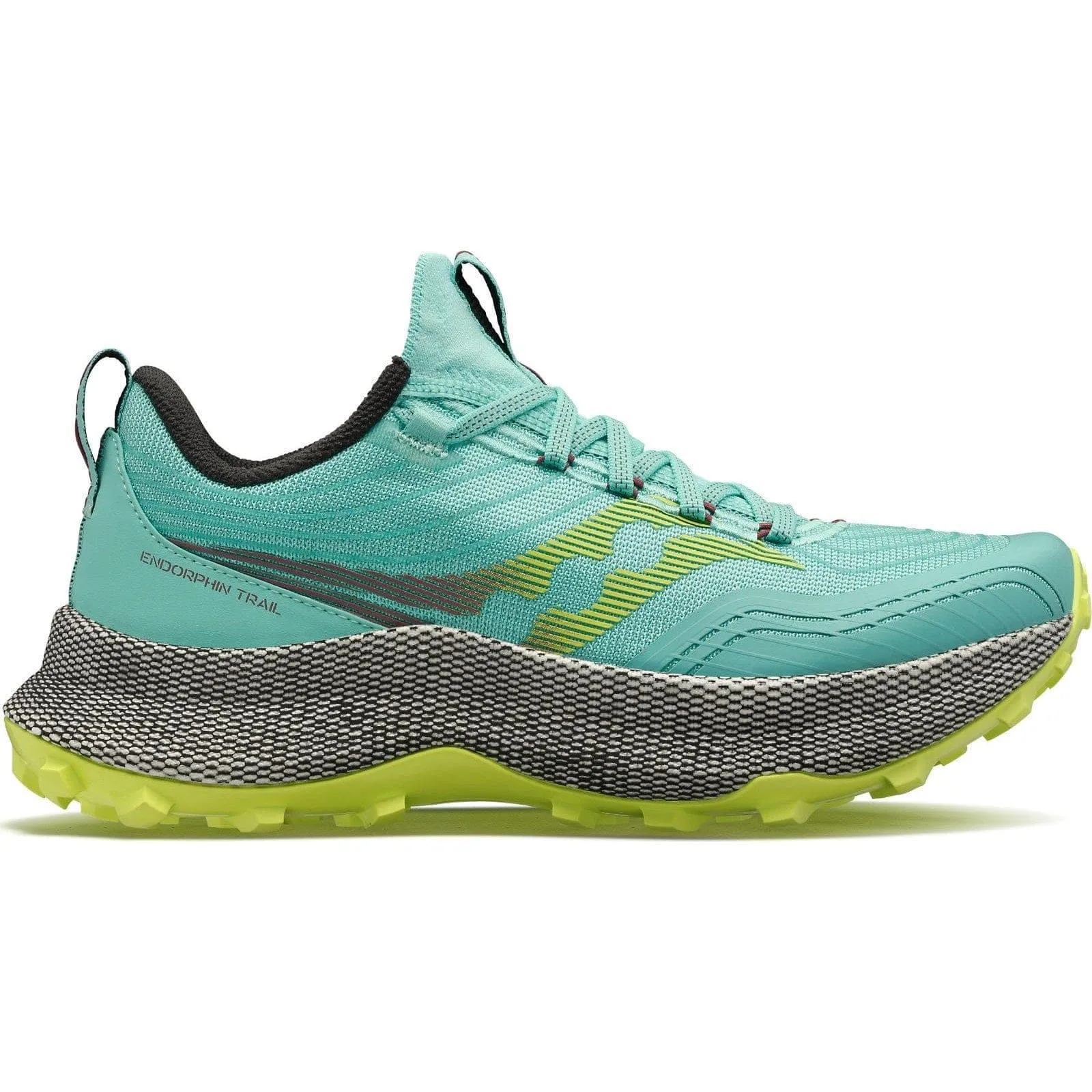 Blister Free Liner Fabric Saucony Endorphin Trail (Womens) - Cool Mint/Acid