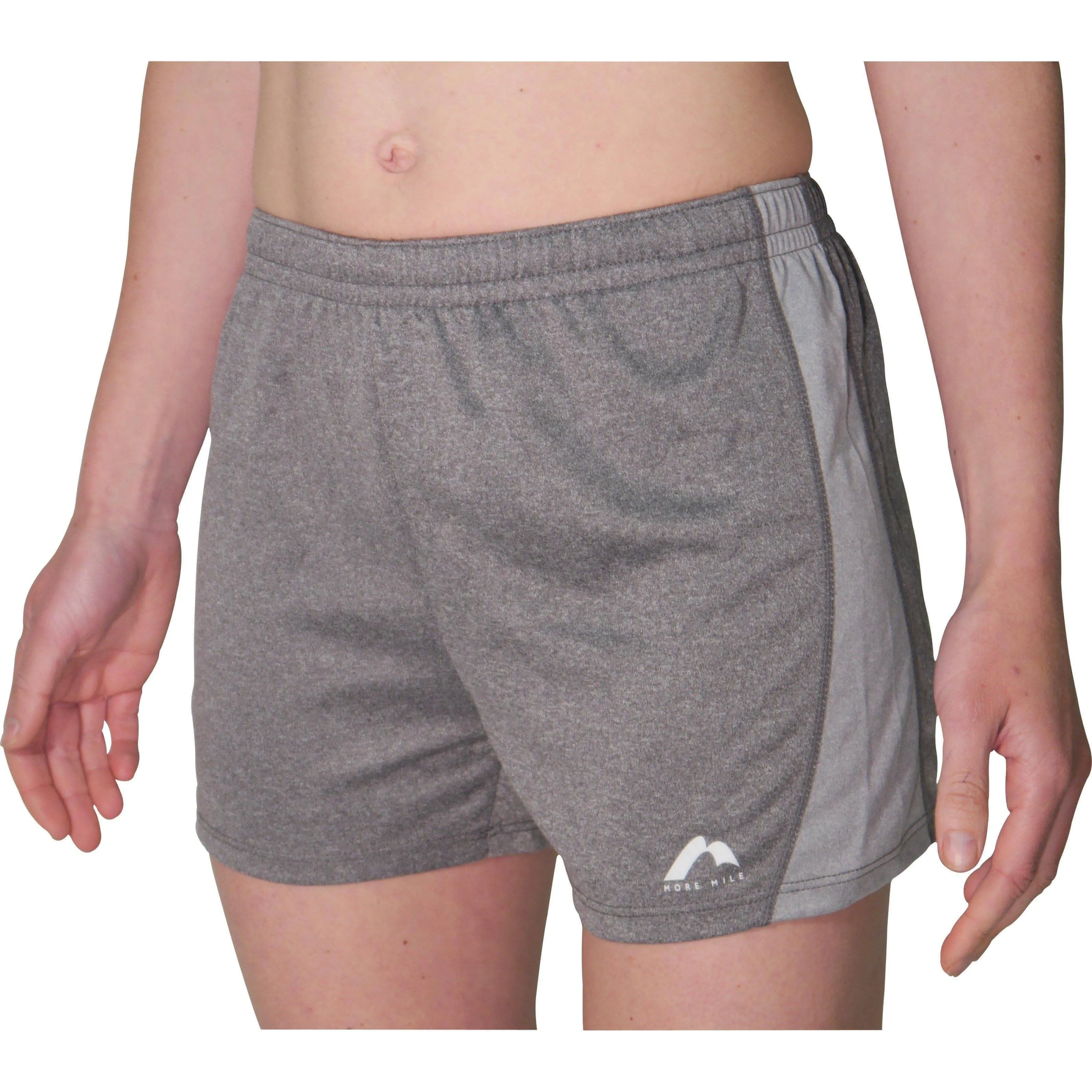 Sporty Vibes More Mile Marl Jersey Womens Training Shorts - Grey