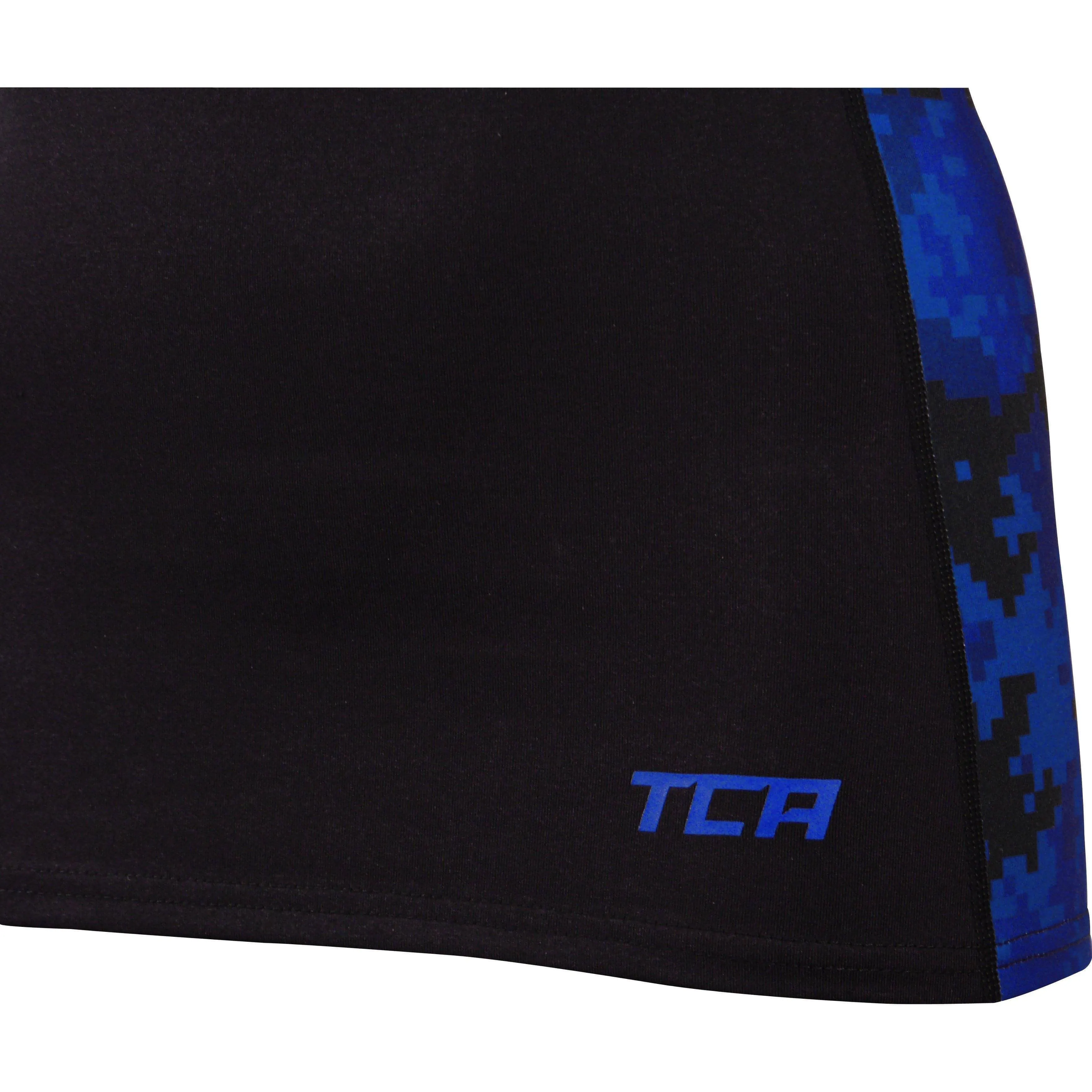 TCA Camo Print Womens Running Vest Tank Top - Black Anti Pilling Treatment