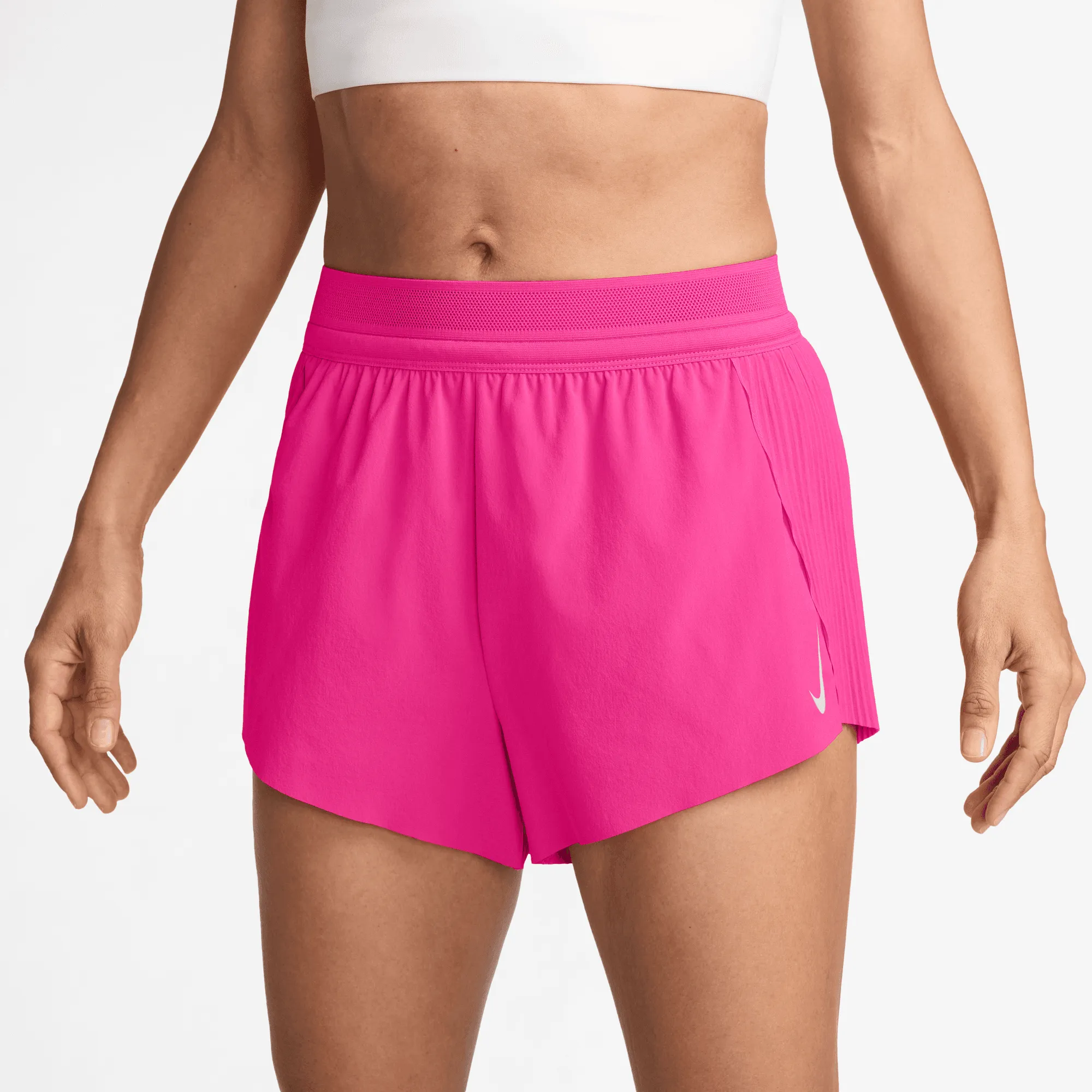 Women's DRI-FIT ADV Aeroswift Mid-Rise Brief-Lined 3" Running Shorts (645 - Hyper Pink/Black) Star Soul