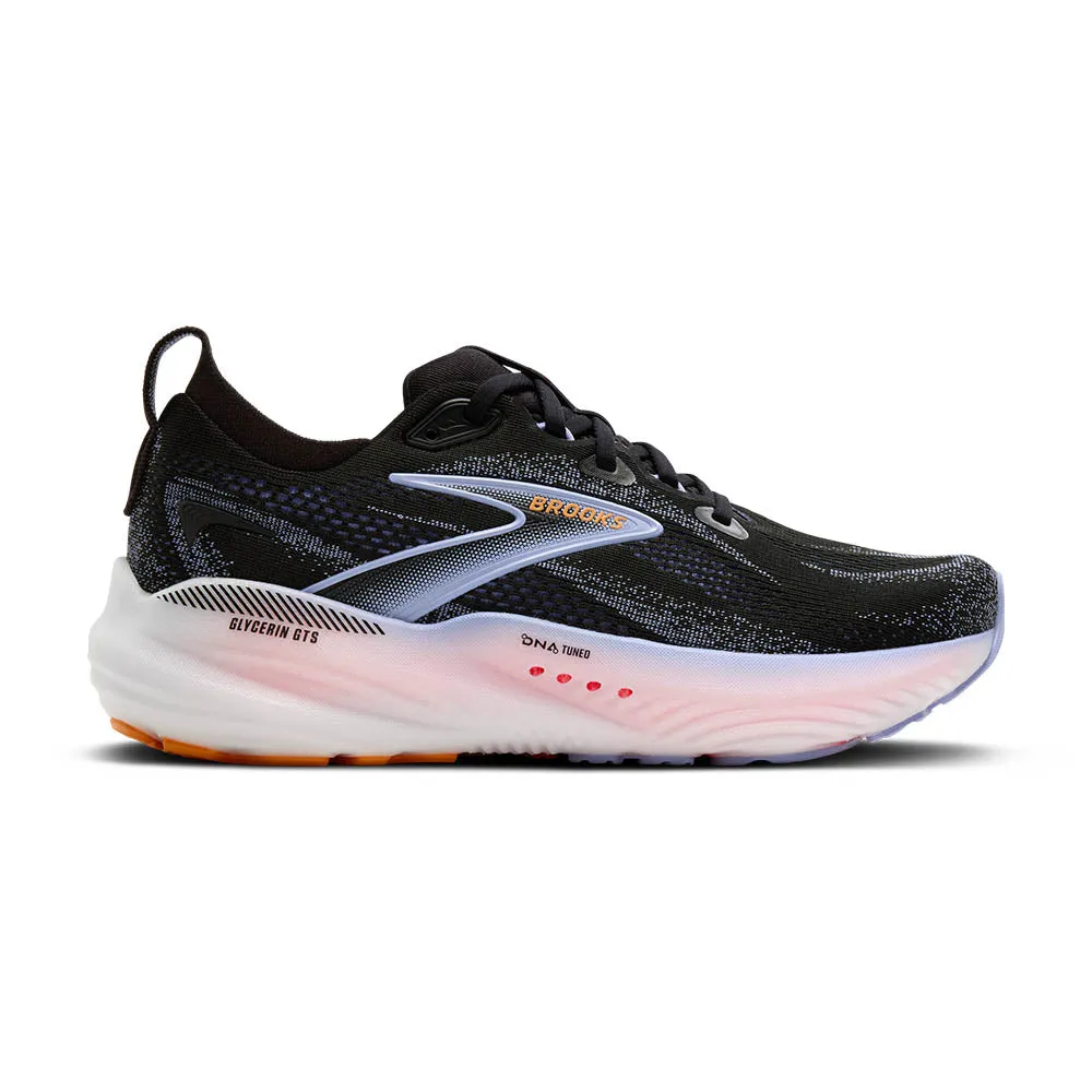 speed - training running shoes engraved - finish - design shoes Brooks Glycerin GTS 22 (Womens) - Black/Blue Heron/Orange