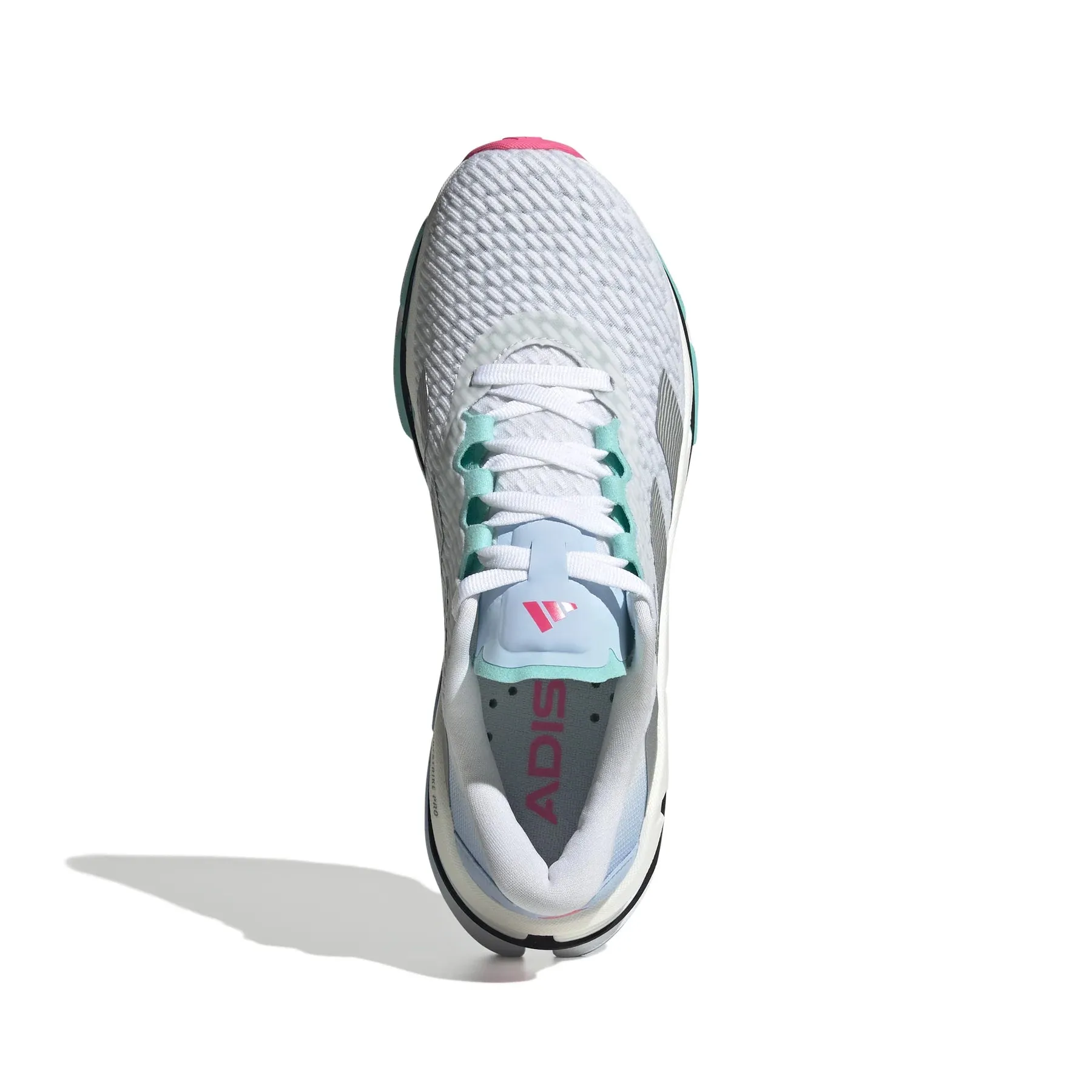 Low Profile Midsole Women's Adistar BYD Running Shoes Cloud White / Silver Metallic / Flash Aqua