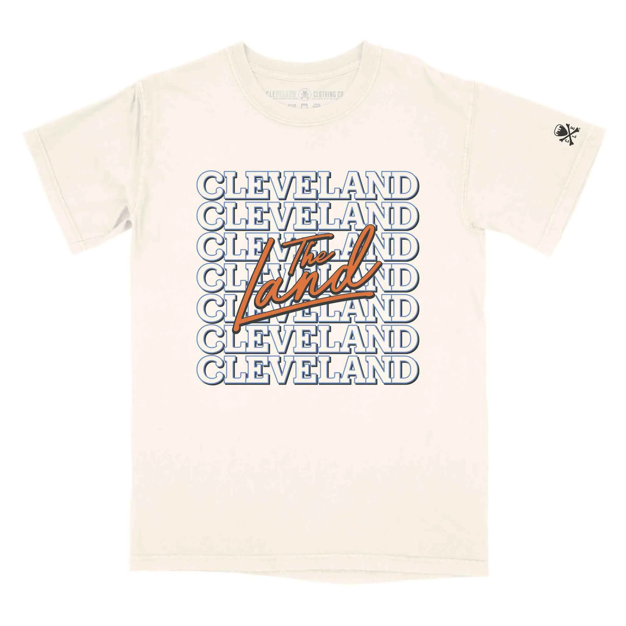 Cozy Fit Wear The Land Cleveland Repeat - Old School - Mens/Unisex Crew T-Shirt