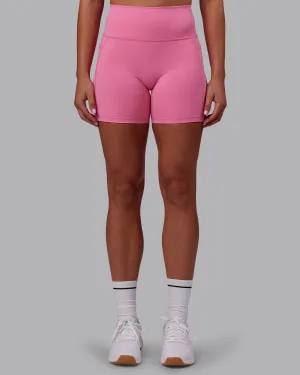 Active Lifestyle Studio Practice For Kids Rib Knit Fusion Ultra High-Rise 6" Short Pockets - Candy Pink