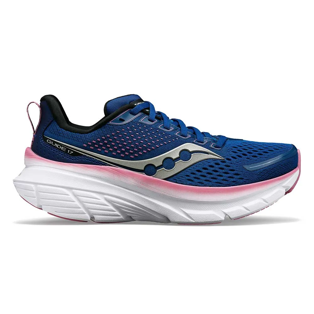 Women's Guide 17 Running Shoe - Navy/Orchid - Regular (B) high - cut running gear Sustainable Outsole Material