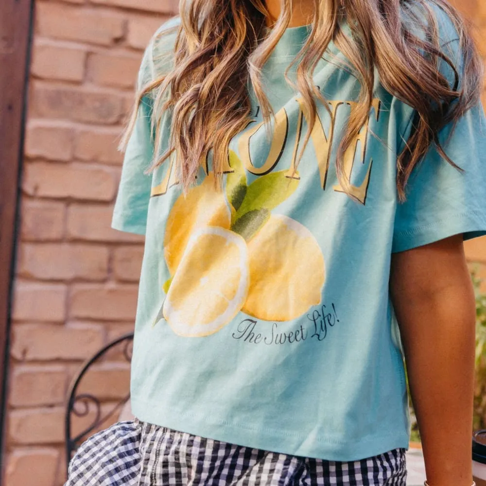 Limone Relaxed Boxy Crop LayeredHemDetails