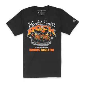 Sporty Layers Comfortable Shape WMMS 100.7 FM The Buzzard - World Series Of Rock - Mens/Unisex Crew T-Shirt  *Officially Licensed