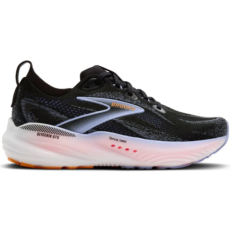 Women's Glycerin GTS 22 Running Shoes Black / Blue Heron / Orange cleated shoes Tear Resistant Upper Material