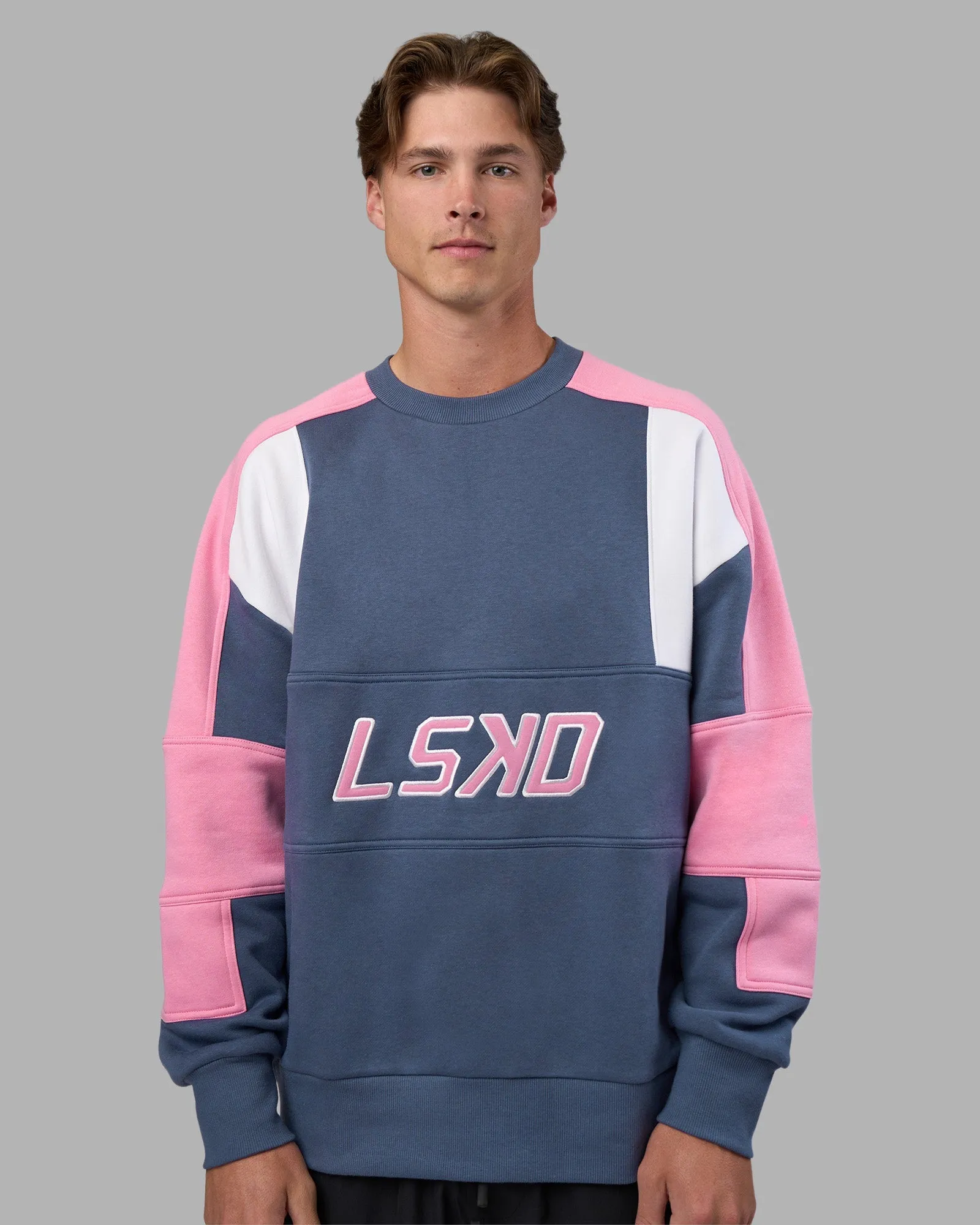 Slam Sweater Oversize - Night Shadow-Rosebloom running suitable