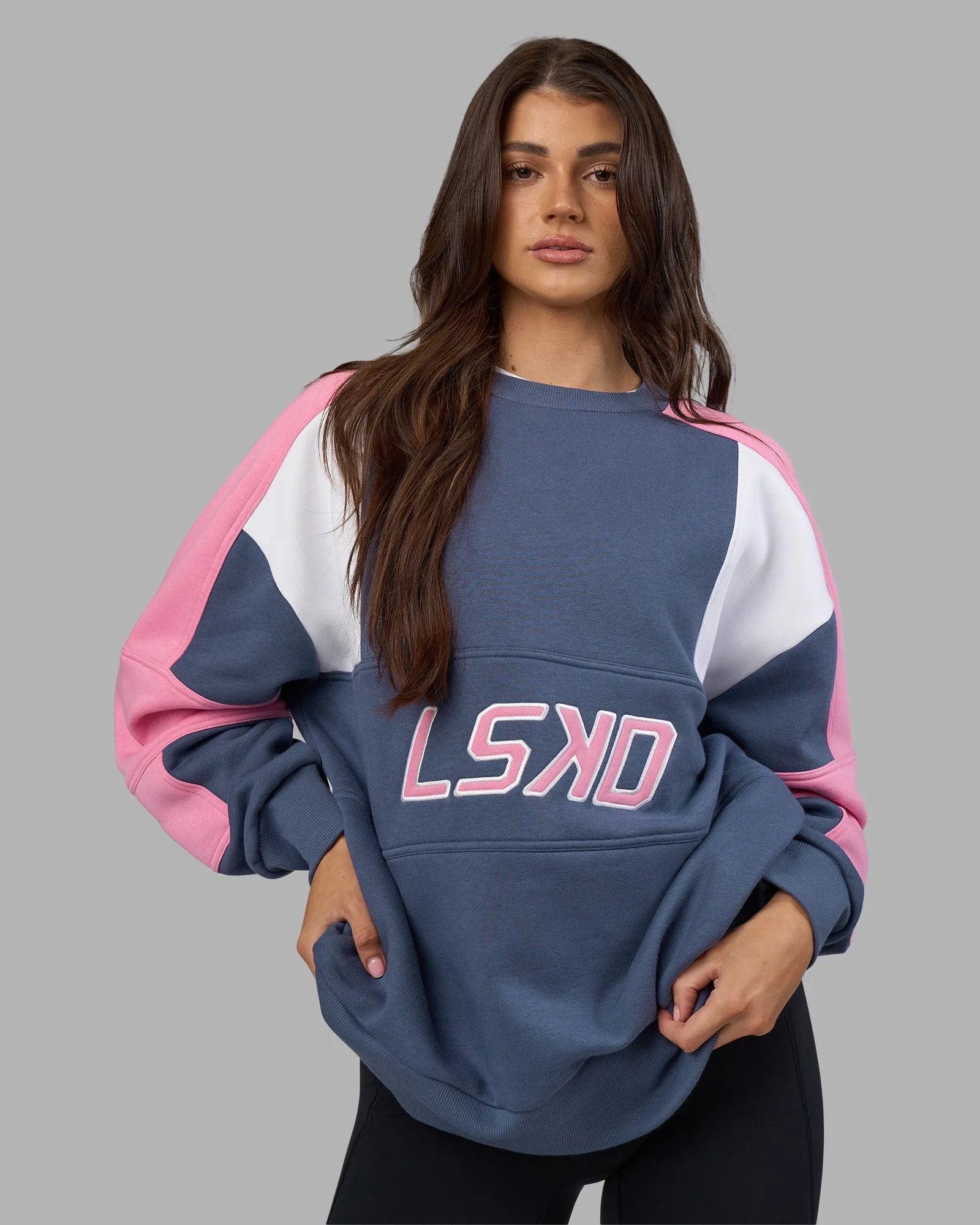 Road Trip Slam Sweater Oversize - Night Shadow-Rosebloom