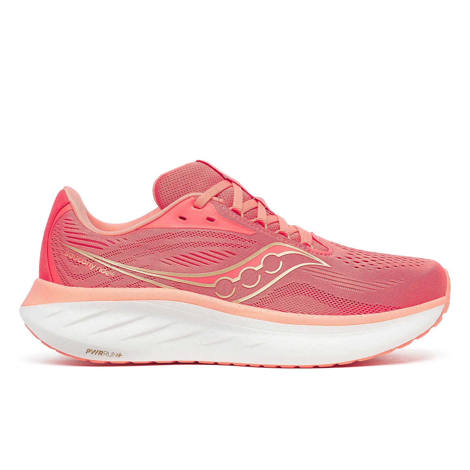 Saucony Ride 18 (Women's) - Coral/Salmon stability enhancement