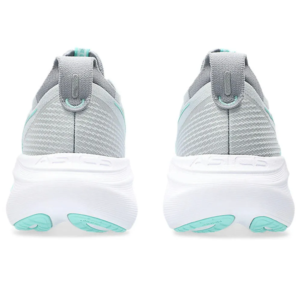 moisture - wicking fabric polyester shoes W Gel-Nimbus 27 (B) - Piedmont Grey/Illuminate Mint