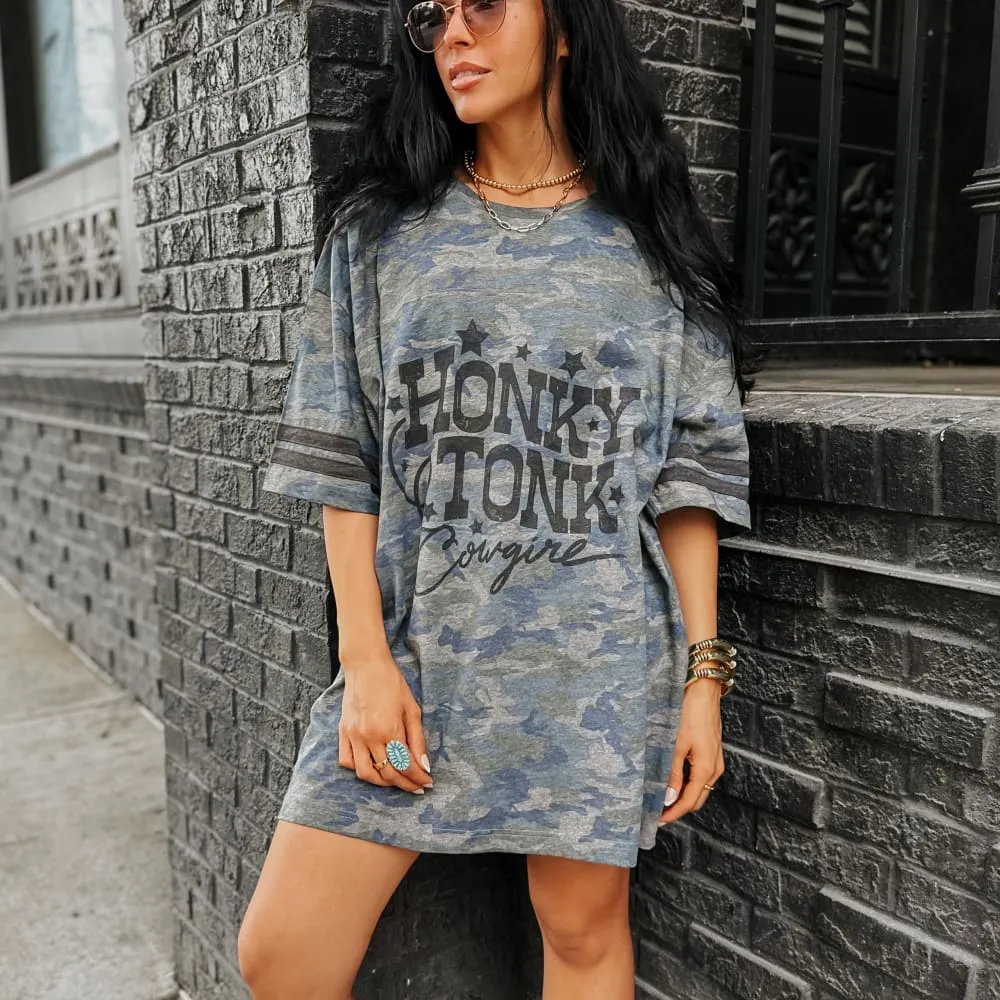 Chic Design Honky Tonk Camo Jersey Tee