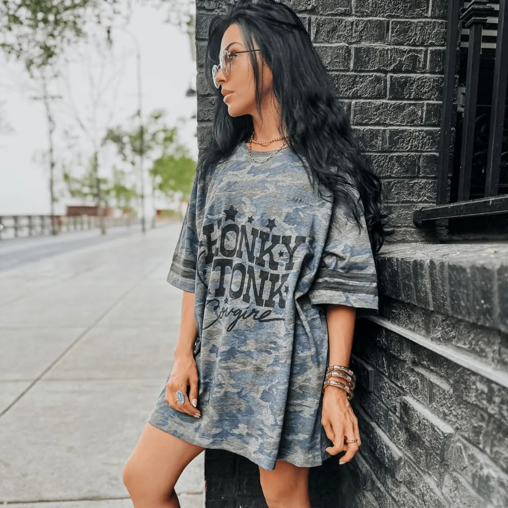 Honky Tonk Camo Jersey Tee Athletic and Cool Bold Comfort