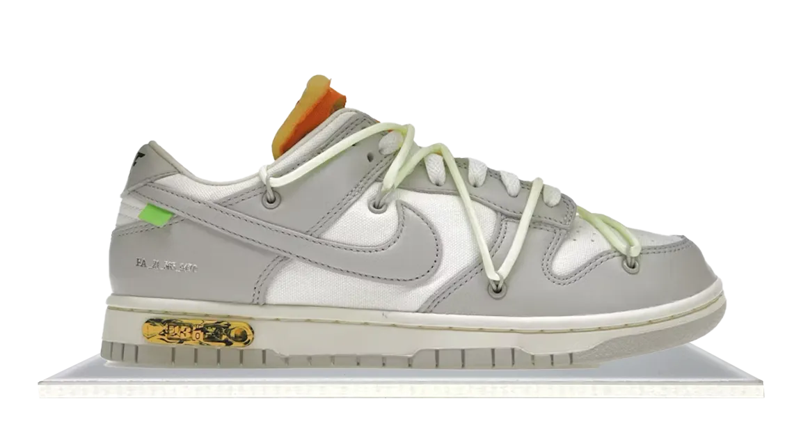 Low key style Memory Foam Padding Dunk Low Off-White "The 50" Lot 43