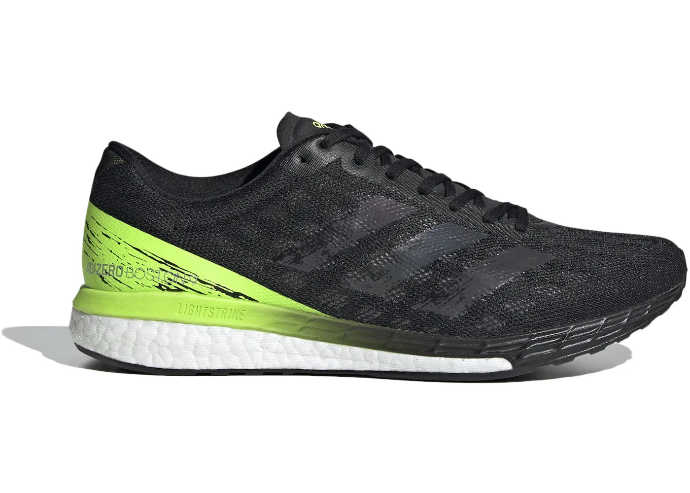 Adidas Adizero Boston 9 Black Signal Green Smart option Flexible Materials