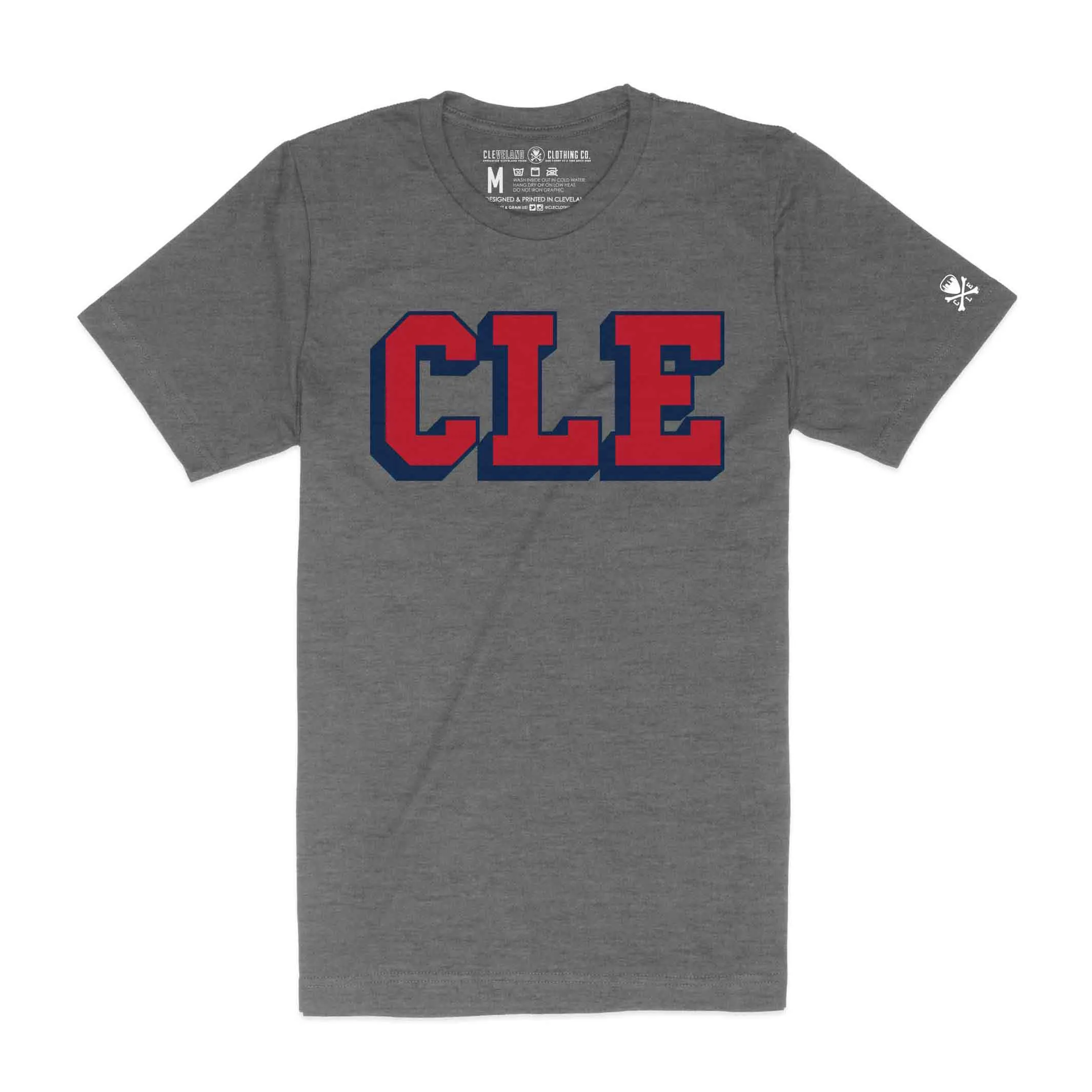 CLE College - Navy/Red - Mens/Unisex Crew T-Shirt Comfortable And Versatile