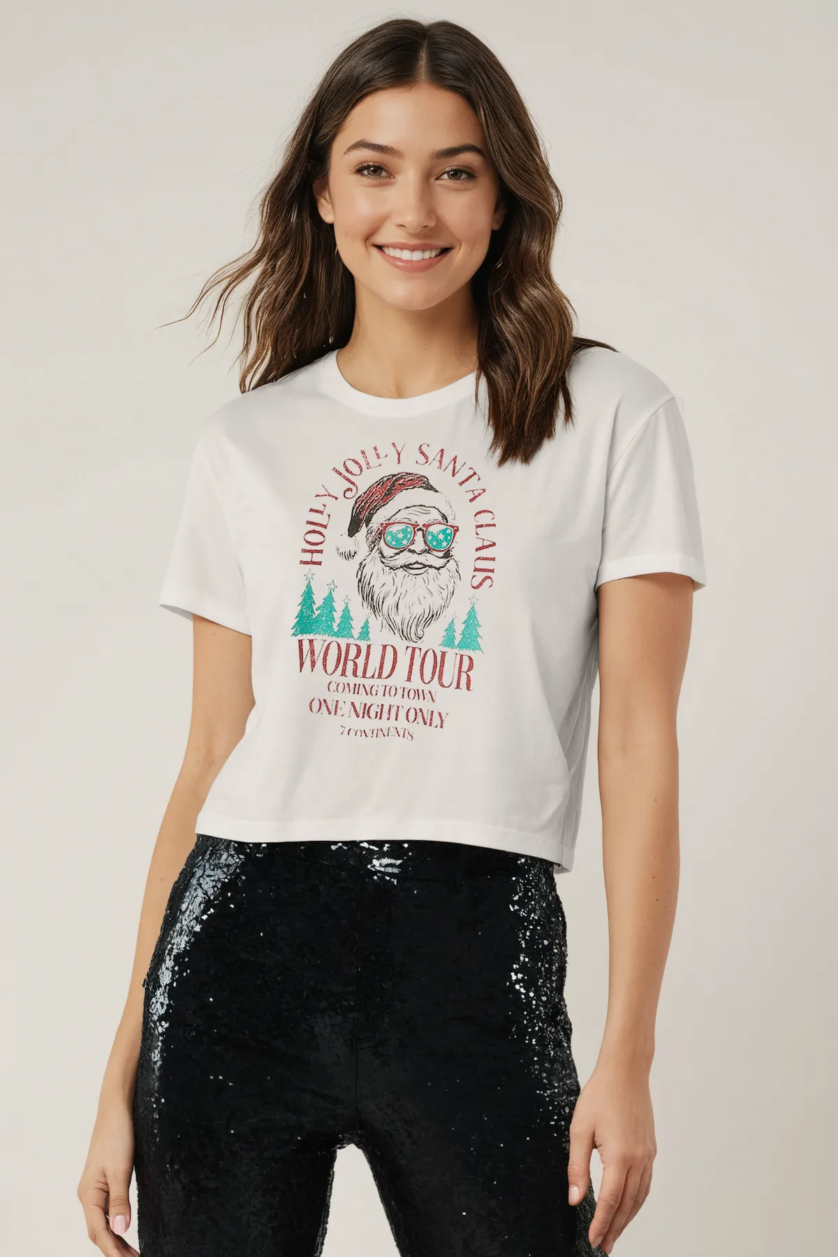 Comfy Essentials Wear Urban Streetwear Santa World Tour Jamie Tee | Snow White