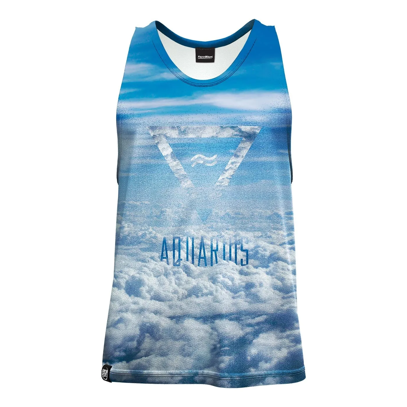 Aquarius In The Sky Tank Top Ribbed Edging