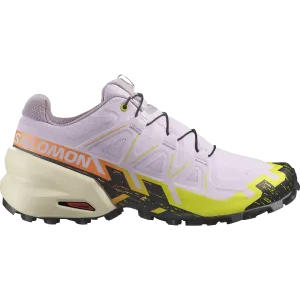 Women??s Speedcross 6 (Orchid Petal/Black/Sulphur Spring) Shock absorption tech Flexible Traction