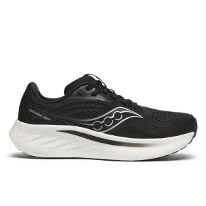 gravel - running shoes Saucony Ride 18 (Womens) - Black/White