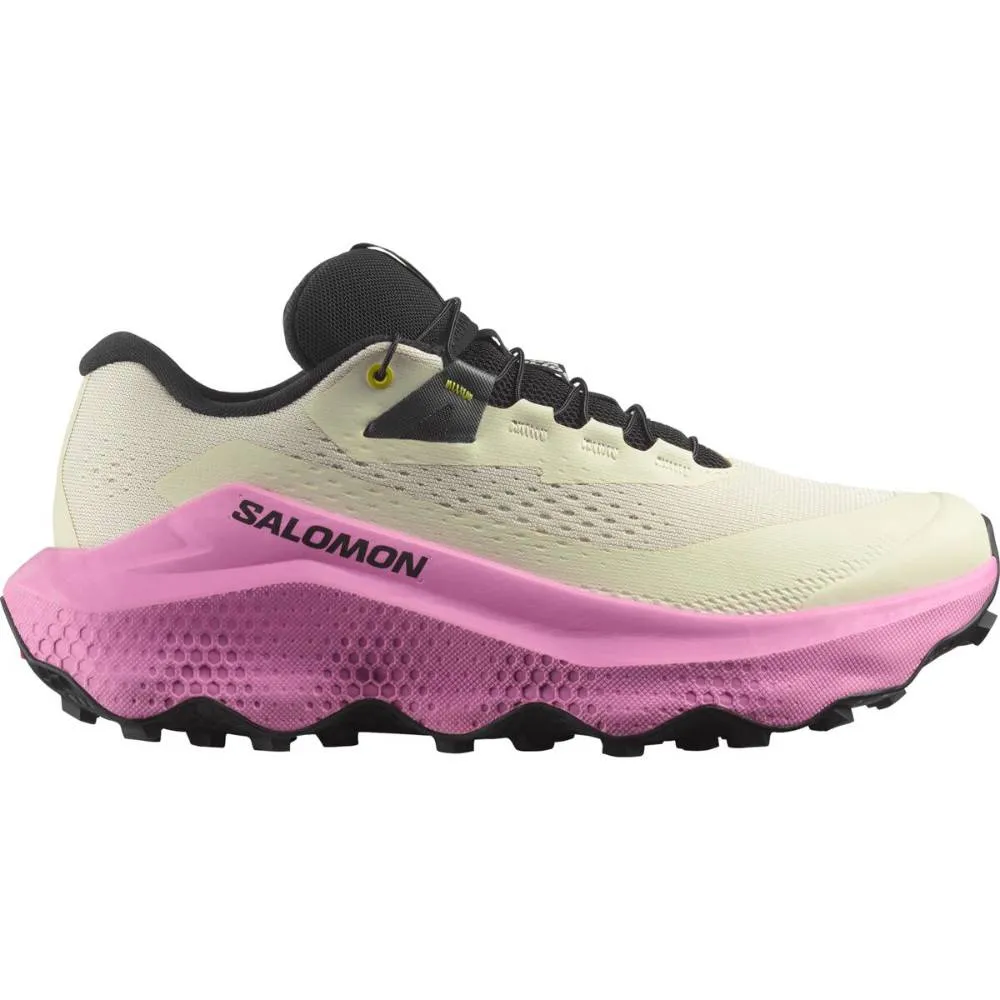 Saloman Ultra Glide 3 (Women's) - Almilk/Cyclamen/Black Odor Resistant Fabric breathable outdoor shoes