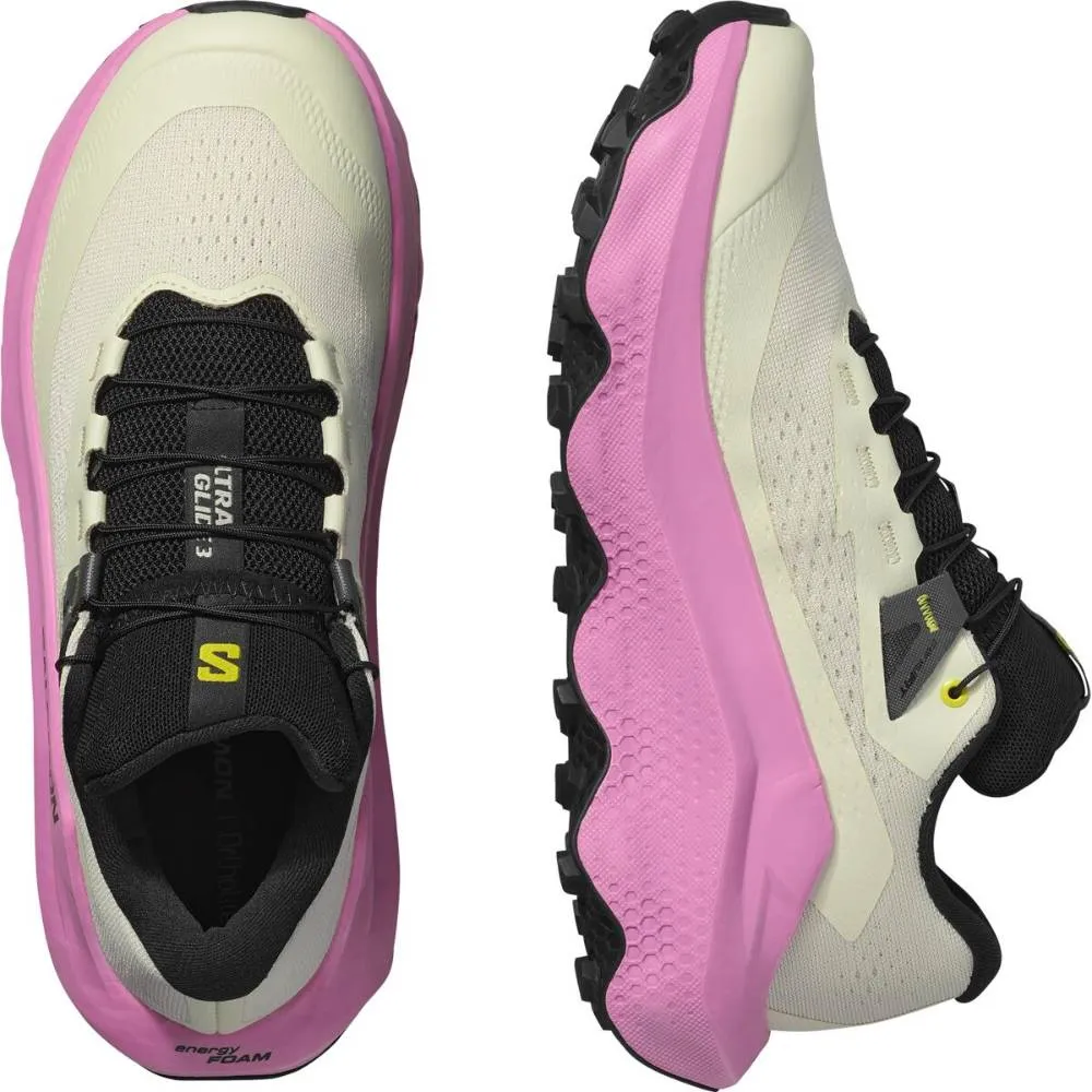 Saloman Ultra Glide 3 (Women's) - Almilk/Cyclamen/Black Lightweight Rock Shield