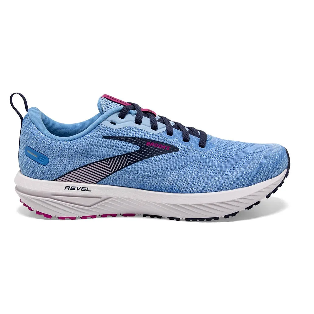 Brooks Revel 6 (Womens) - Marina/Lilac Rose/Pink Lady Toe
