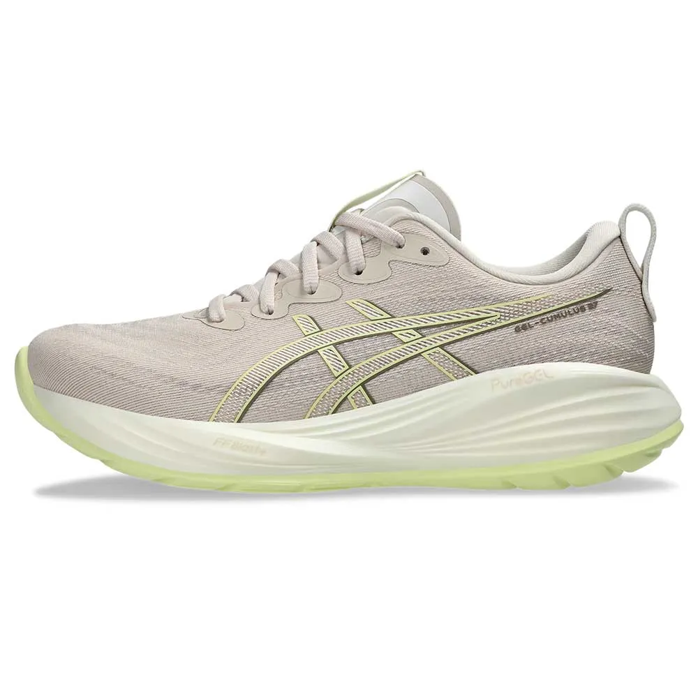 Women's Gel-Cumulus 27 Running Shoe - Mineral Beige/Huddle Yellow - Regular (B) running on soft surface Anti Odor Lining