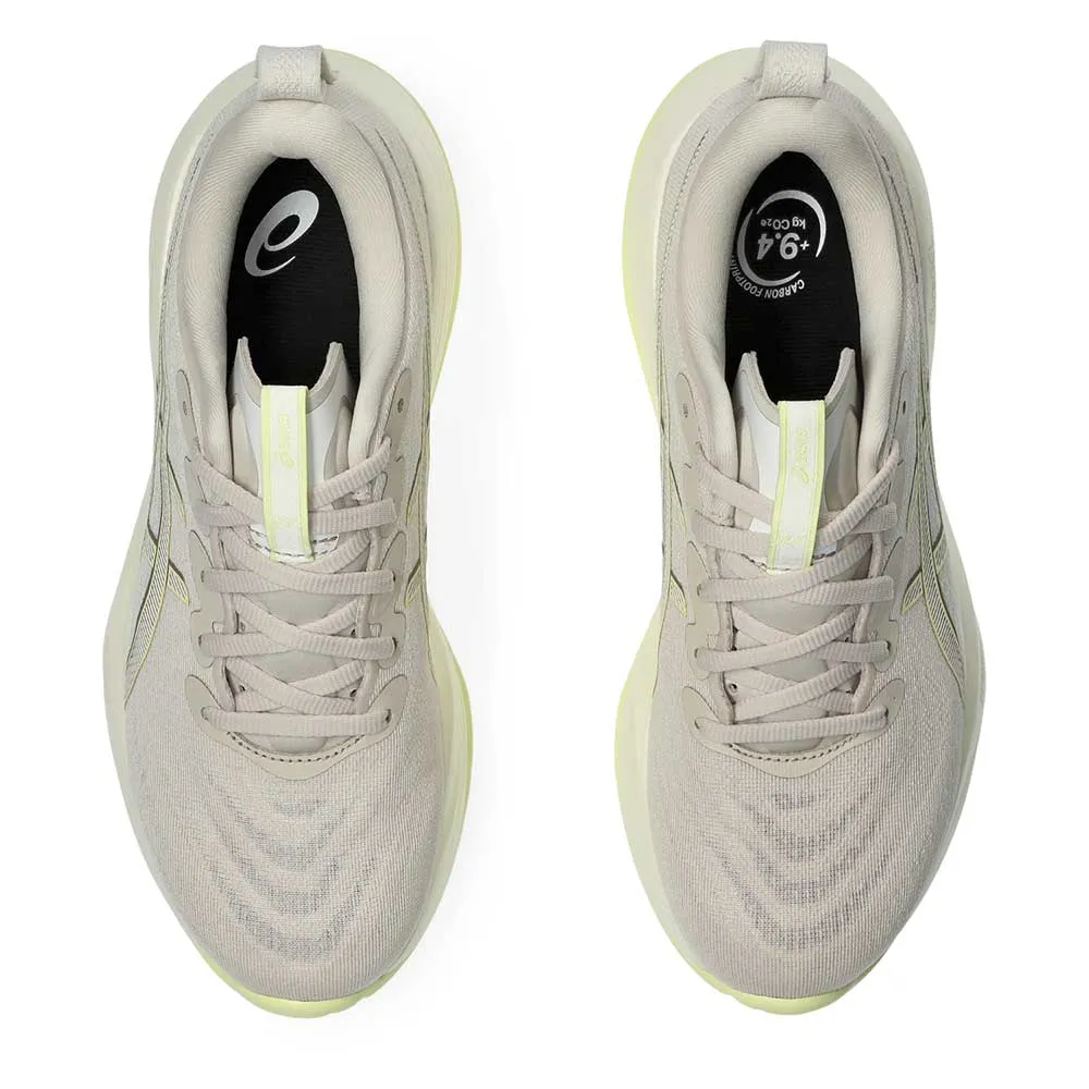 Gaiter Compatible wide - toe box shoes Women's Gel-Cumulus 27 Running Shoe - Mineral Beige/Huddle Yellow - Regular (B)