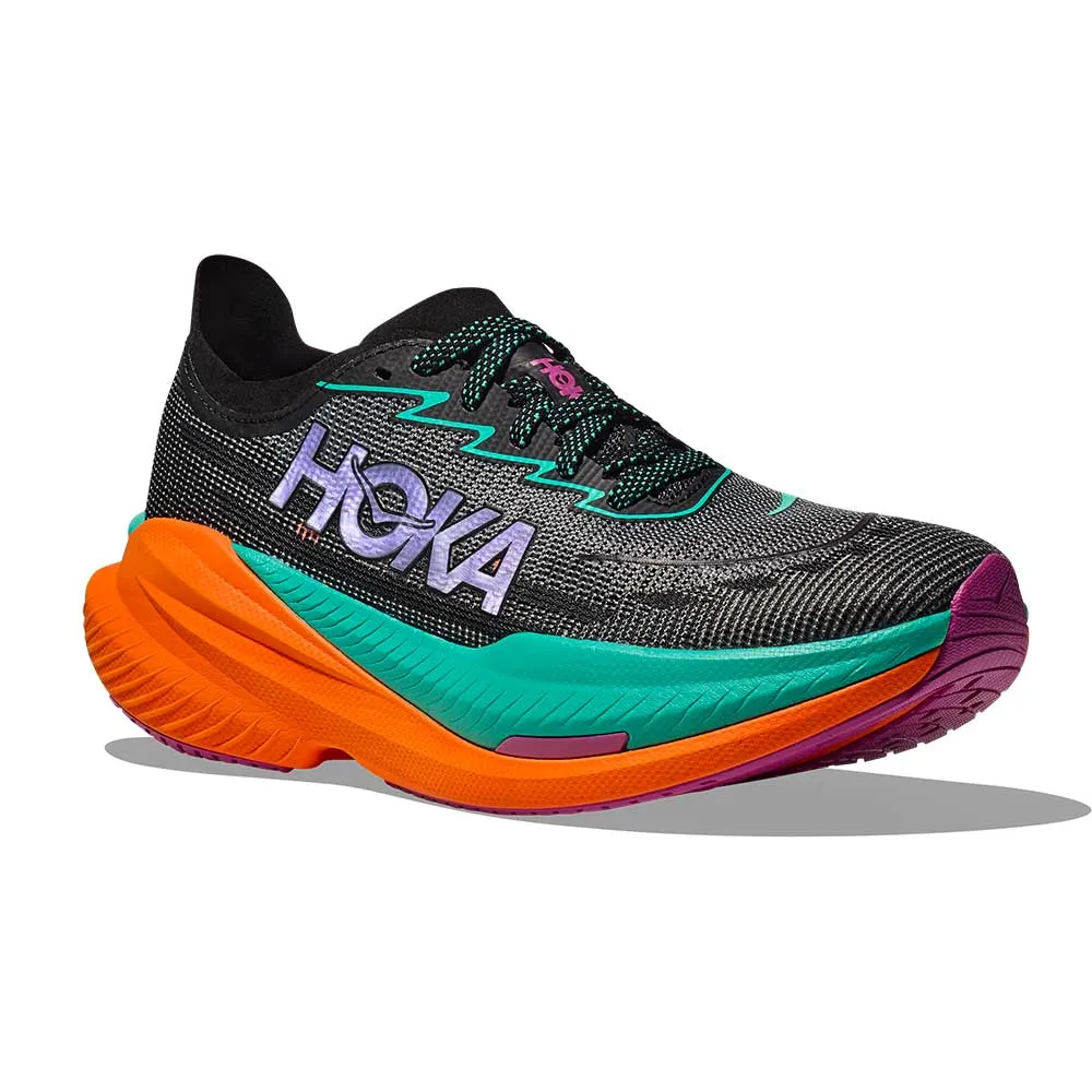 responsive - sole - technology shoes molded insole shoes Women's Mach X2 Running Shoe - Black/Electric Aqua - Regular (B)