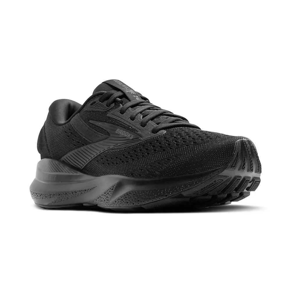 Women's Adrenaline GTS 24 Running Shoe - Black/Black/Ebony - Wide (D) adapt to different paces Quick Dry Inner Sleeve