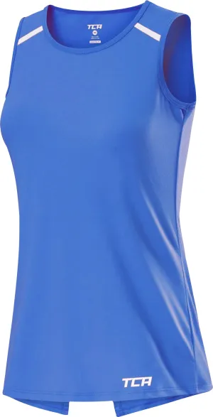 Semi - autonomous Urban Smooth TCA Crossback Cooling Womens Training Vest Tank Top - Blue