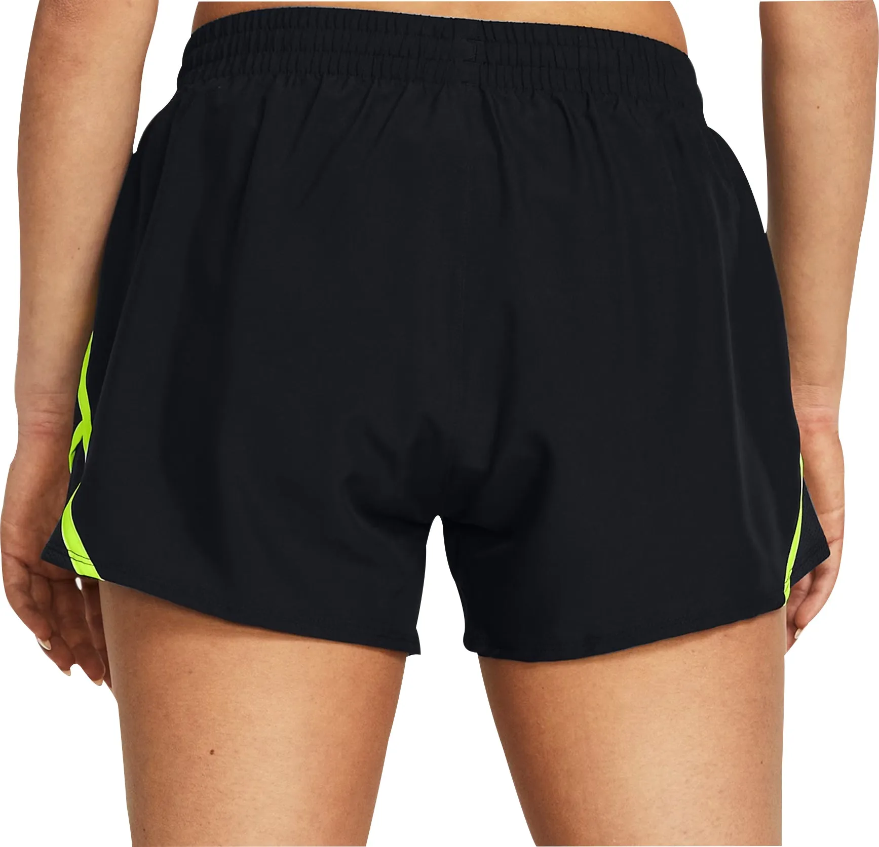 Under Armour Fly By 3 Inch Womens Running Shorts - Black Light Comfort Lightweight Comfort
