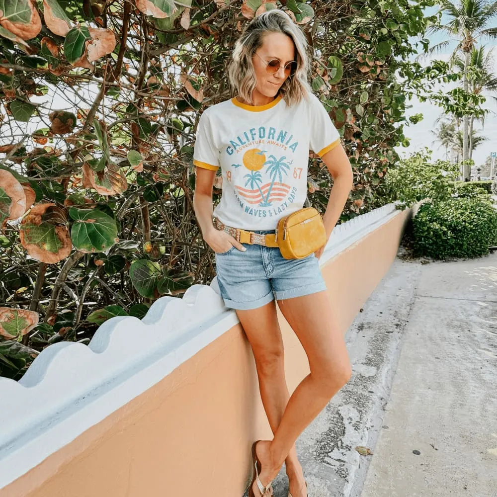 California 1987 Ringer Tee NoSideSeams Unisex Fit