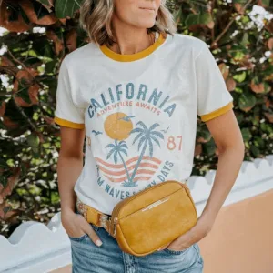 California 1987 Ringer Tee Casual Comfort Look