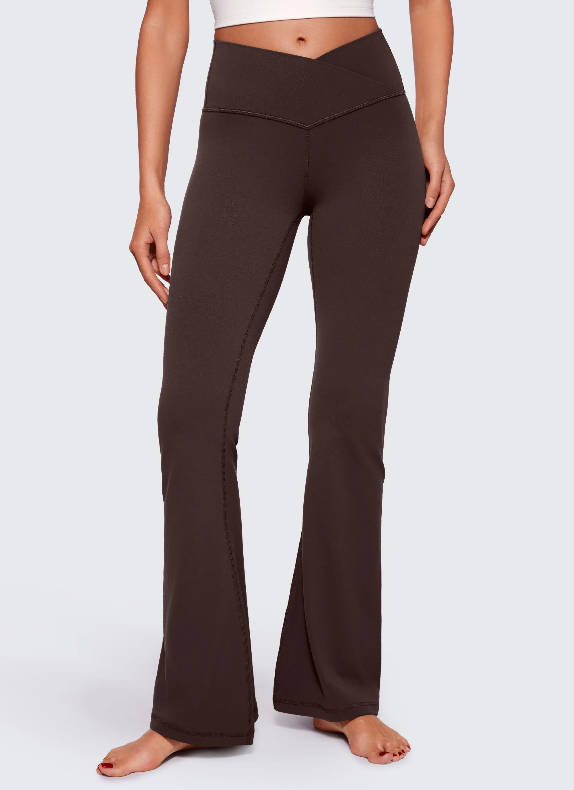 Tall Fit Studio Practice simple design Butterluxe Crossover Flare Legging 29''