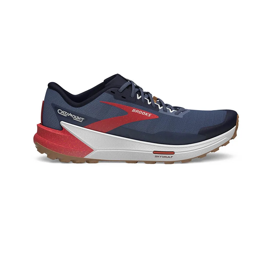 Brooks Catamount 2 (Womens) - Navy/Bittersweet/Peacoat Abrasion Resistant Welding Reinforced Lacing